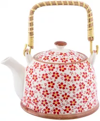 Ceainic cu infuzor ceramica Flowers 18x14x12 cm 700 ml 