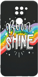 Husa BestCase Compatibila Cu Xiaomi Redmi Note 9 Born To Shine 0.8MM Slim cam prot Negru c-B 489 