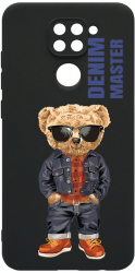 Husa BestCase Compatibila Cu Xiaomi Redmi Note 9 Denim Master - Teddy Bear 0.8MM Slim cam prot Negru c-B 927 