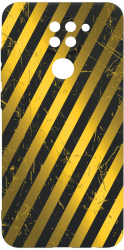 Husa BestCase Compatibila Cu Xiaomi Redmi Note 9 Golden Stripes 0.8MM Slim cam prot Negru c-B 1055 