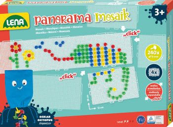 LENA - MOZAIC PANORAMIC XL TRANSPARENT - 240 PCS - 4 CULORI - 15MM - 35616 