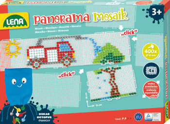 LENA - MOZAIC PANORAMIC XL TRANSPARENT - 400 PCS - 4 CULORI - 10MM - 35617 