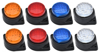 Set 2 x Lumini gabarit LED 24V stea rotunde diverse culori 