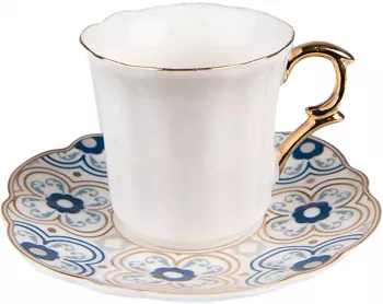 Set 6 cesti portelan multicolor 8x6x6 12x1 cm 95 ml 