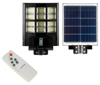 Lampa solara de iluminat stradal GrandXL 600W 2092lm lumina rece 6400K Senzor Miscare Telecomanda 