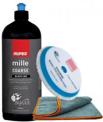Set polish Rupes Mille Coarse Black Edition pasta si burete lana 150mm 1l PP-10416-B 