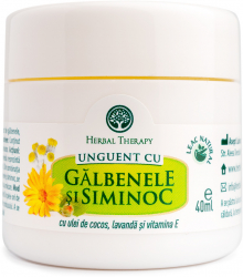 Unguent cu Galbenele si Siminoc cocos lavanda vitamina E 40 ml Herbal Therapy 