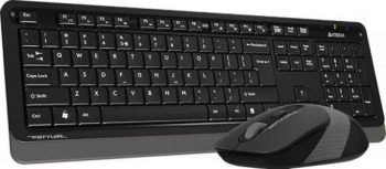 Kit tastatura si mouse wireless A4Tech FG1010 Grey 104 taste 2000 dpi negru/gri 