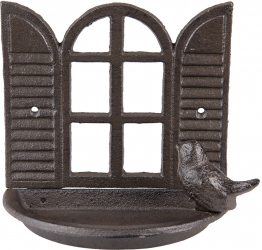 Hranitoare pasari fier maro 18x10x16 cm 