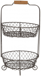 Platou supraetajat fier negru 24x36 cm 