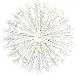 Tava decorativa polirasina alba aurie 20x1 cm 