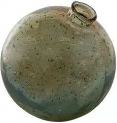 Vaza flori sticla verde 13x13 cm 