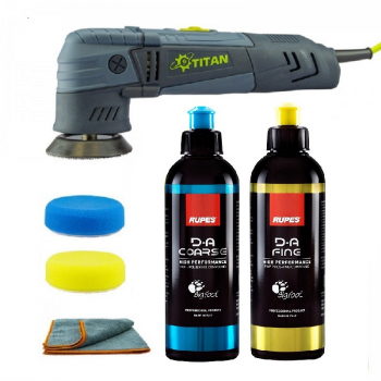 Masina polish excentric TDA75 cu set de lustruire 2 pasi Rupes 250ml TDA75RUPES2 