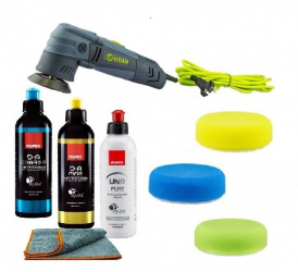Set masina polish TITAN TDA75 paste Rupes 3 pasi si bureti 250ml TDA75RUPES3 