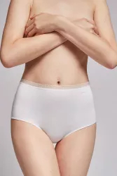 Chilot basic din modal cu talie inalta Gisela 1/0209 - Alb XXL 