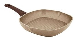Tigaie grill cu acoperire din granit diametru 28 cm grosime 4 mm adancime 5 cm capacitate 2.3 l Multicolor 