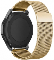 Curea ceas Smartwatch Samsung Galaxy Watch 46mm Samsung Watch Gear S3 Gold Milanese Loop iUni 22 mm Otel Inoxidabil