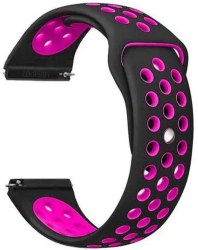 Curea ceas Smartwatch Samsung Galaxy Watch 46mm Samsung Watch Gear S3 iUni 22 mm Silicon Sport Black-Pink 