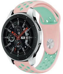 Curea ceas Smartwatch Samsung Galaxy Watch 46mm Samsung Watch Gear S3 iUni 22 mm Silicon Sport Pink-Blue 