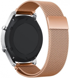 Curea ceas Smartwatch Samsung Galaxy Watch 46mm Samsung Watch Gear S3 Rose Gold Milanese Loop iUni 22 mm Otel Inoxidabil 