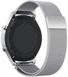 Curea ceas Smartwatch Samsung Galaxy Watch 46mm Samsung Watch Gear S3 Silver Milanese Loop iUni 22 mm Otel Inoxidabil 