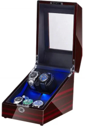 Cutie intors ceasuri automatice iUni Watch Winder 2 + 3 spatii depozitare Mahon 
