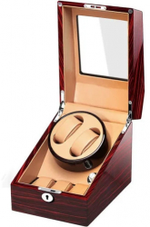 Cutie intors ceasuri automatice iUni Watch Winder 2 + 3 spatii depozitare Mahon-Mandarine 