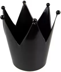 Set 2 suporturi lumanari metal negru 13x14 cm 
