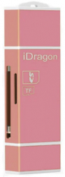 Card Reader iUni Lightning + MicroUSB OTG Memorie Externa pentru dispozitive iOS si Android Rose Gold