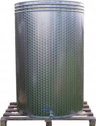 Butoi inox cu capac flotant si canea echipat complet 1000 litri 