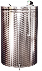Butoi inox cu capac flotant si canea echipat complet 300 litri 