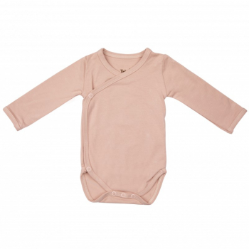 Body cu Maneca Lunga din Bambus Misty Rose 50-56 