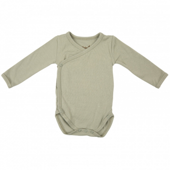 Body cu Maneca Lunga din Bambus Whisper Green 50-56 