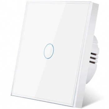 Intrerupator touch iUni 1F Sticla securizata LED 