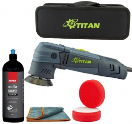 Masina de polisat Titan TDA75 cu pasta polish Rupes Black defecte grave 1L TDA75-RB-2 