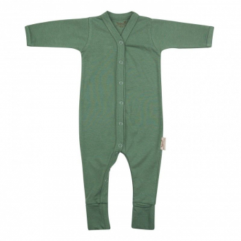 Salopeta de Corp cu Maneca Lunga din Bambus Aspen Green 74-80 