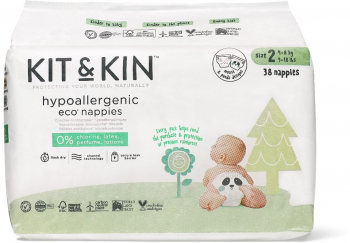 Scutece Hipoalergenice Eco Kit&Kin Marimea 2 4-8 kg 38 buc 