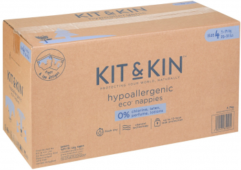 Scutece Hipoalergenice Eco Kit&Kin Marimea 4 9-14 kg 128 buc