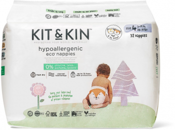 Scutece Hipoalergenice Eco Kit&Kin Marimea 4 9-14 kg 32 buc 