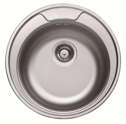 Chiuveta rotunda pentru blat EC146D 510 mm finisaj linen 