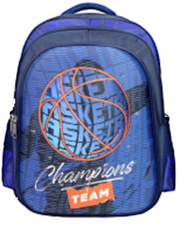 Ghiozdan albastru 3D cu led basketball - S-COOL 