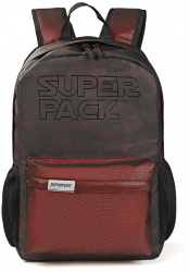 Ghiozdan compartiment laptop SUPERPACK FASHION RED 43x30x14 cm - S-COOL 