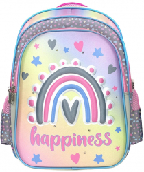 Ghiozdan roz 3D Cu led hapiness - S-COOL 