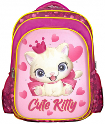 Ghiozdan S-cool 3D cu led 40x32x19.5 cm Cute Kitty 