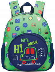 Ghiozdan S-cool gradinita 33x27x15 cm Let Drive 