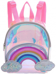 Ghiozdan S-cool gradinita transparent 20x26x13 cm Rainbow 