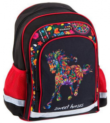 Ghiozdan Starpak Seet Horses cu 2 compartimente 39.5x29x20cm 
