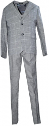 Costum elegant din 4 piese pentru baieti LA Kids 1766G-128 Gri 