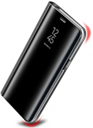 Husa Clear View pentru Xiaomi Redmi K40 PRO+/K40 PRO/K40/Poco F3 - Culoare Negru cu design Flip Cover 
