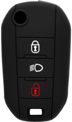 Carcasa de protectie compatibila cu cheie Citroen C3 Silicon C4 C5 C6 C8/Peugeot Car Key Case H837 Negru 